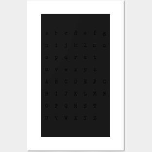 Retro Typewriter Letters Alphabet (Style 5) Posters and Art